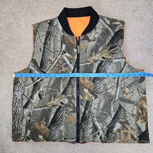 Bob Allen Reversible Realtree Camouflage Orange Vest Men Size XL Hunting Club - Picture 6 of 9